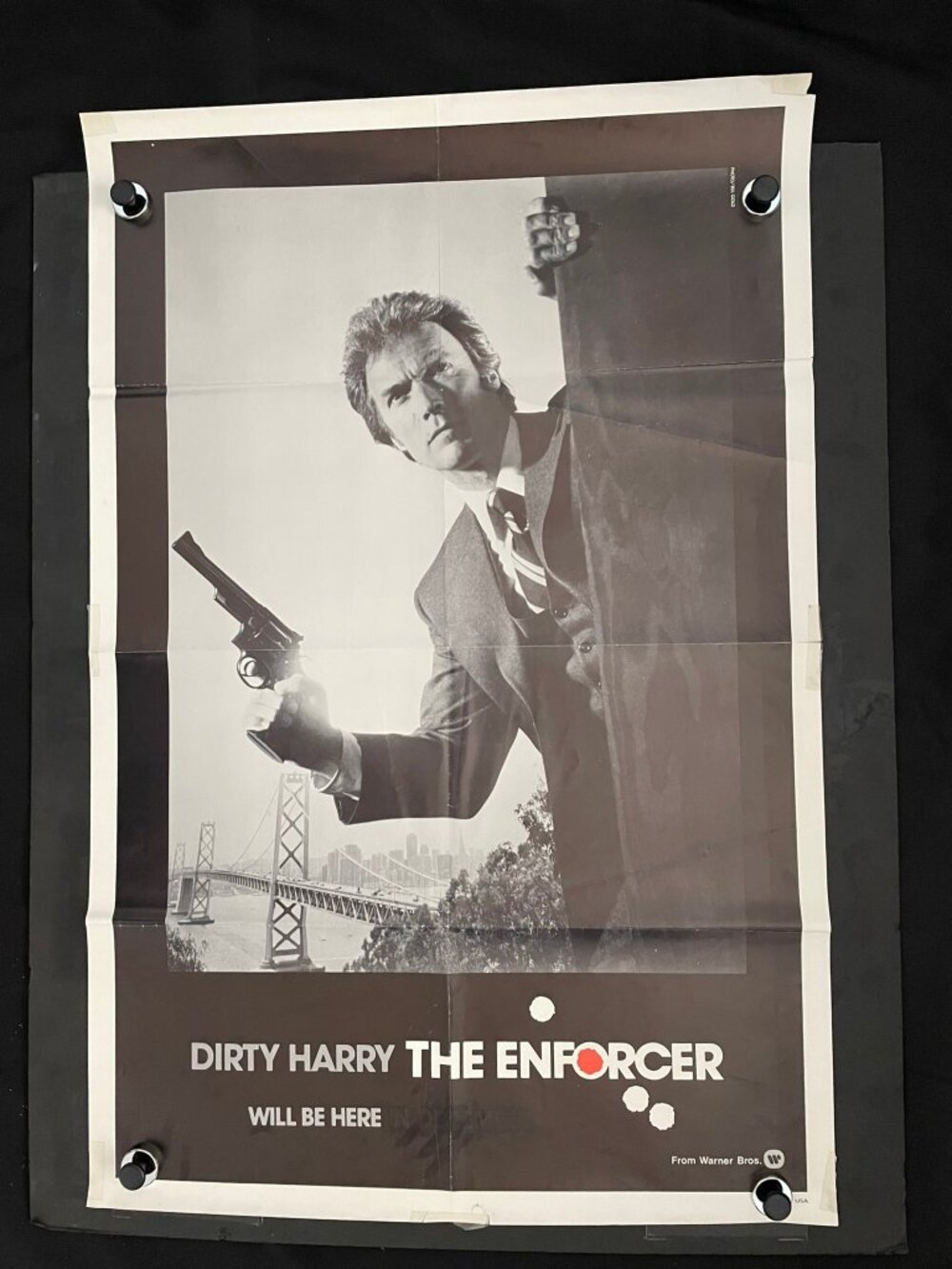 Original one-sheet movie poster from 1976 Clint Eastwood film "The Enforcer."